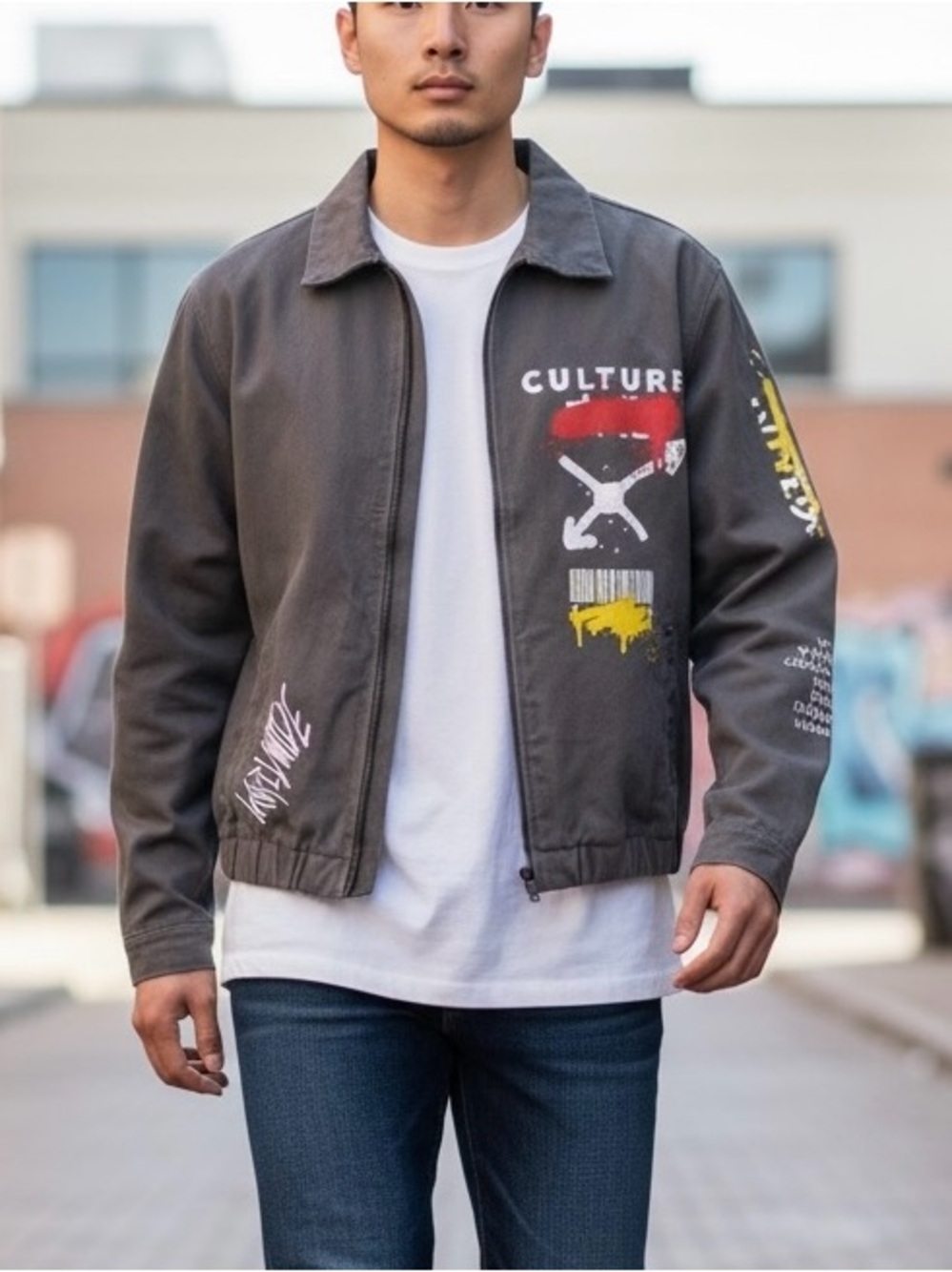 TRADEMARK BROOKLYN Cloth Co Jacket Mens S Gray worldwide tour limited edition